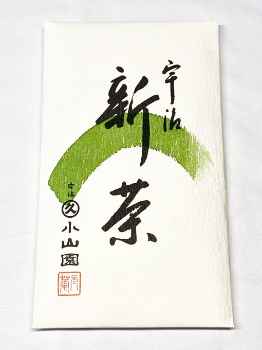 Marukyu Koyamaen Shincha gold in weißer Verpackung.