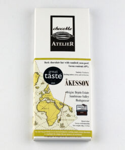 chocoME Akession dark chocolate with candied yuzu peel